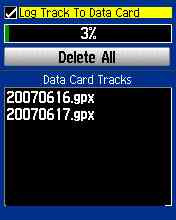 Data Card Setupの画面